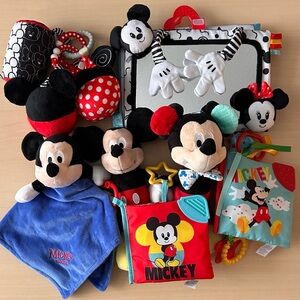 Disney Mickey Mouse disney baby toys, crinkle books, mickey lovey, stroller toys